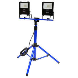 TRÉPIED EN ALUMINIUM AVEC DEUX PROJECTEURS 20W SMD IP65 ALYCO
